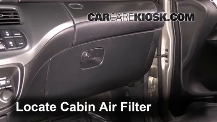 2006 Honda Odyssey Touring 3.5L V6 Filtre à air (intérieur) Changement